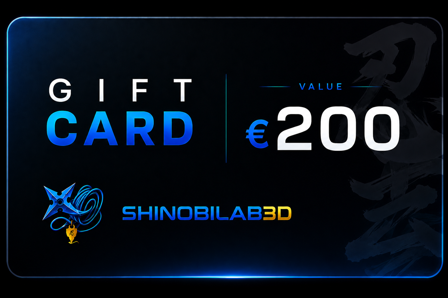 ShinobiLab3D Gift Card 200 €