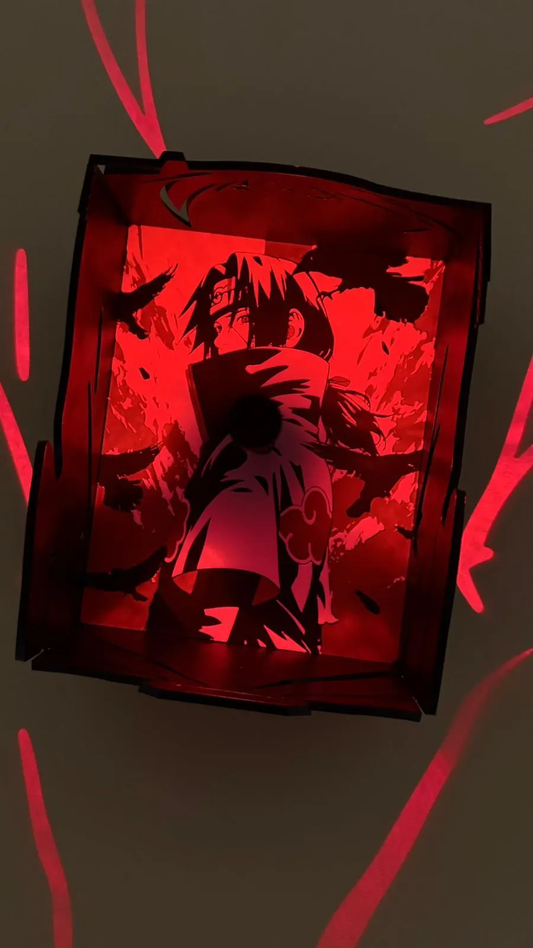 Lampe LED Itachi Shadow Light Box | Décoration de chambre Anime