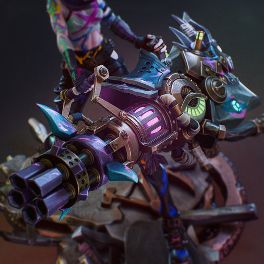 Jinx Arcane Statue Premium Resin Figure – Hand Painted Collectible – Swappable Hood & No Hood Version
