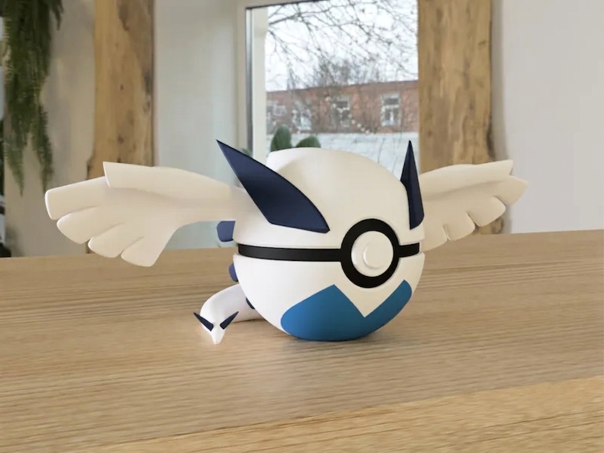 Lugia Poké Ball Replica – Premium 3D Printed Pokémon Collectible