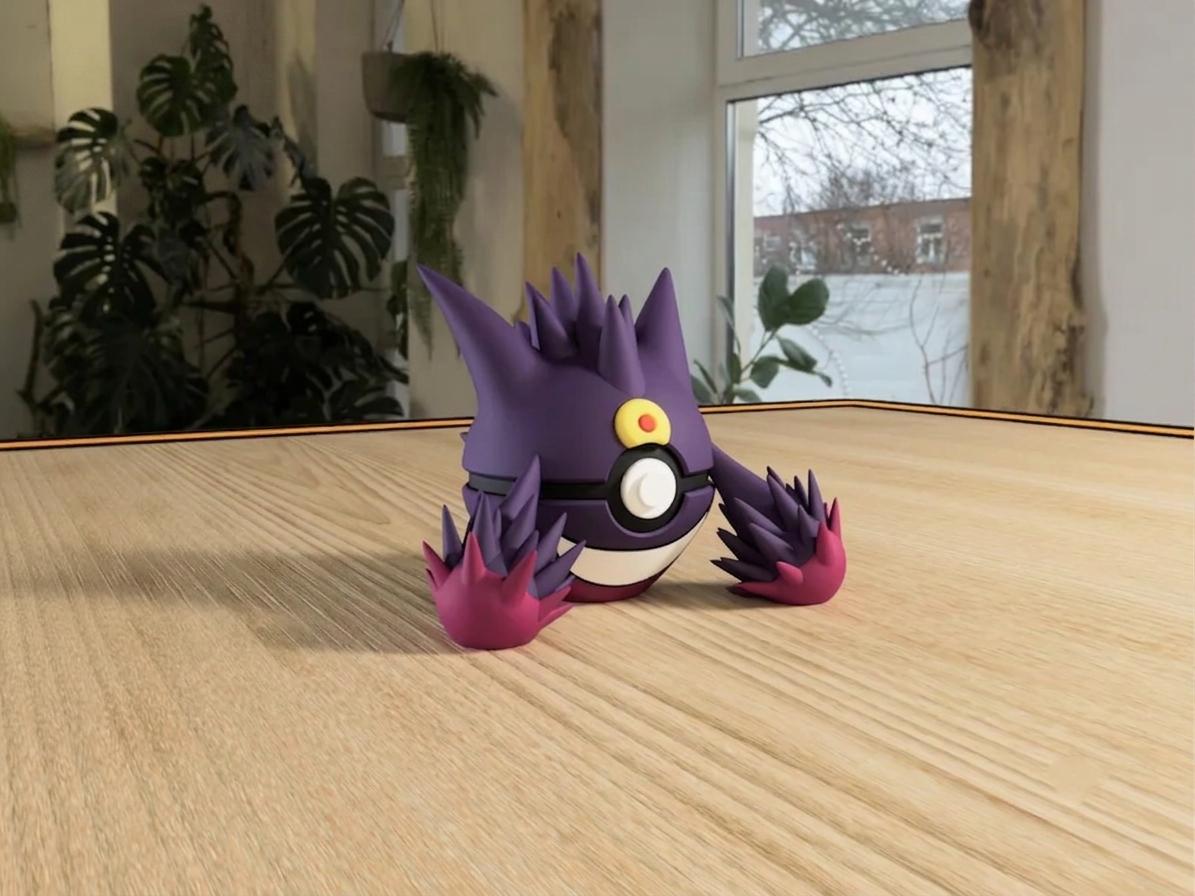 Mega Gengar Poké Ball Replica – Premium 3D Printed Pokémon Collectible