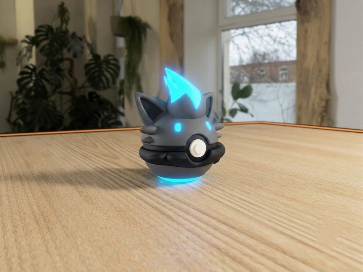 Zorua Poké Ball Replica – Premium 3D Printed Pokémon Collectible