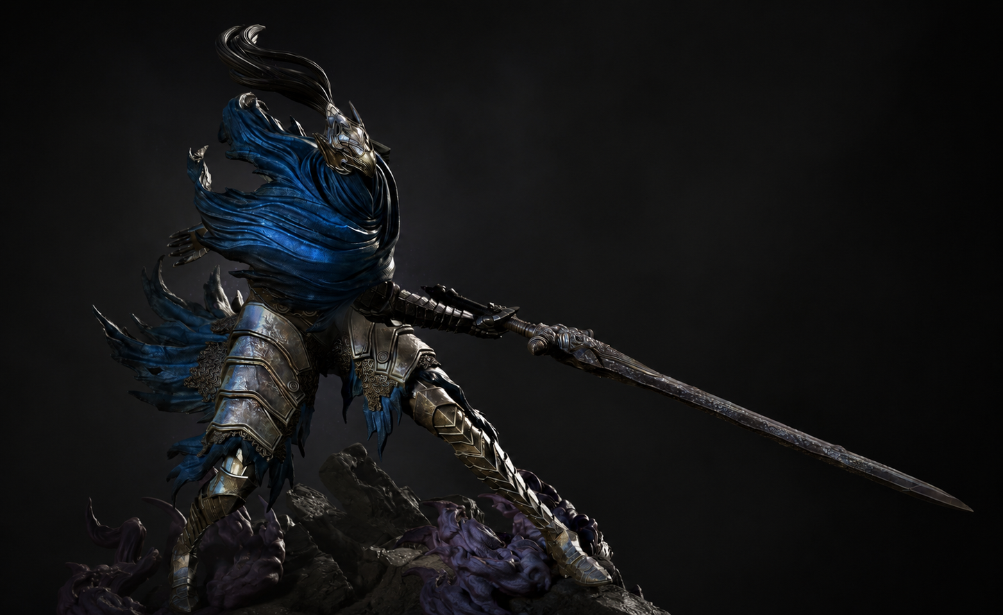 Artorias Dark Souls Inspired Resin Statue – Hand Painted 1:10 Scale Collector Figure