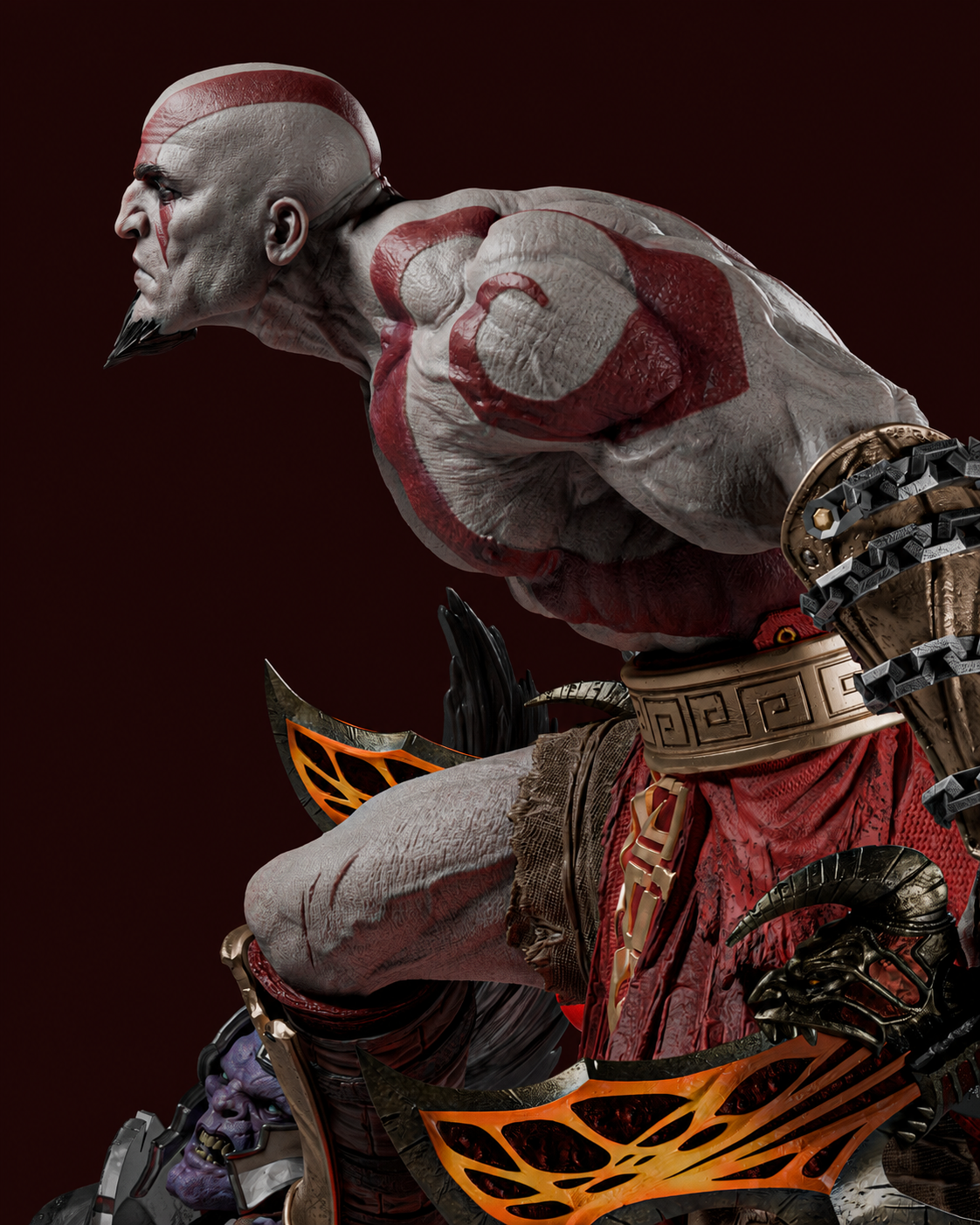 Kratos God of War Inspired Resin Statue – 1/6 Scale Hand Painted Collector Figure
