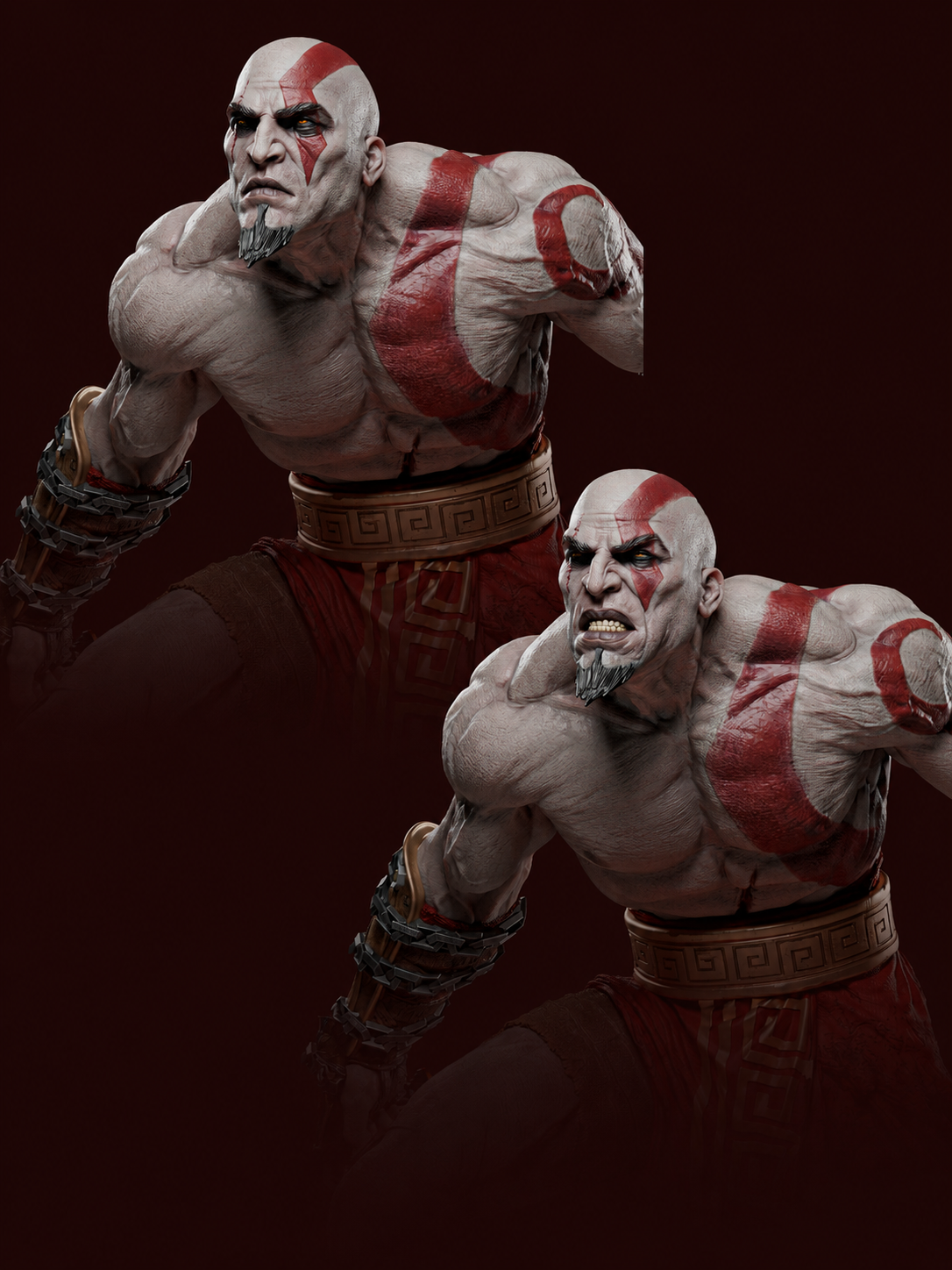 Kratos God of War Inspired Resin Statue – 1/6 Scale Hand Painted Collector Figure