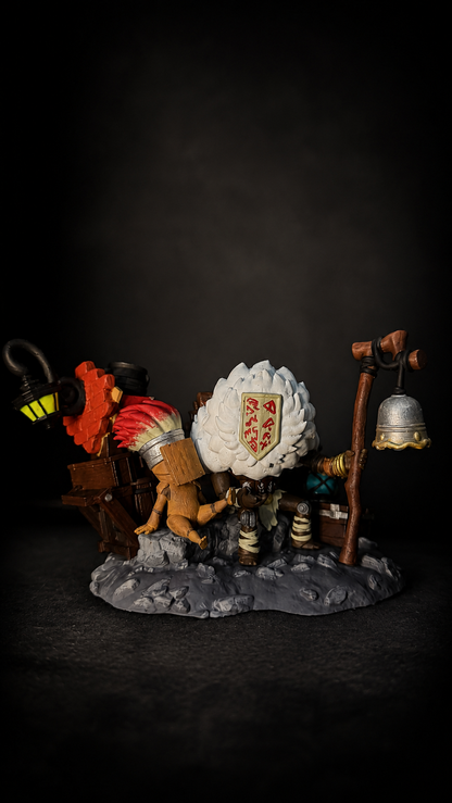 Clair Obscur Expedition 33 Monoco & Noco Diorama – Hand Painted UV Reactive Resin Statue | Collector Display