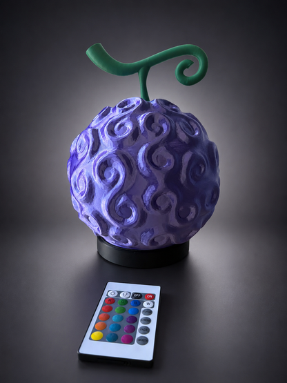 Devil Fruit LED Lamp – One Piece Inspired 3D Printed Premium RGB Light – 25 cm