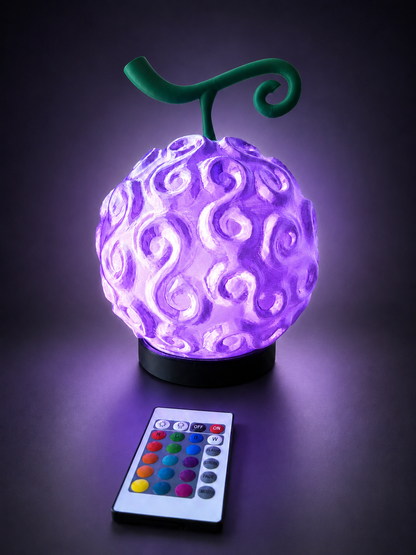 Devil Fruit LED Lamp – One Piece Inspired 3D Printed Premium RGB Light – 25 cm