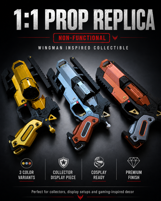 Wingman Inspired Prop Replica – 1:1 Scale Non-Functional Cosplay Display Piece – Premium 3D Printed