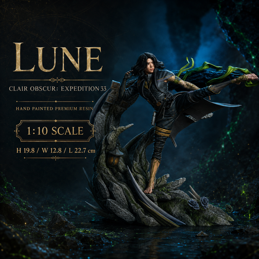 Statue en résine Lune Clair Obscur Expedition 33 – Figurine peinte à la main à l'échelle 1:10
