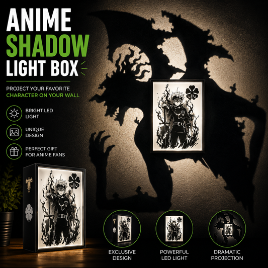 Asta & Liebe Shadow Light Box LED Lamp | Black Clover Anime Decor