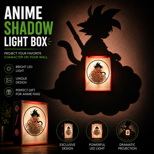 Young Son Goku Nimbus Cloud Shadow Light Box LED Lamp | Dragon Ball Anime Room Decor