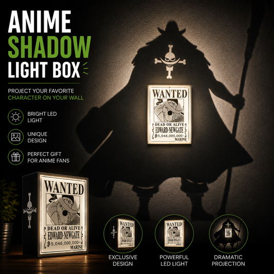 Whitebeard Shadow Light Box LED Lamp | One Piece Anime Room Decor