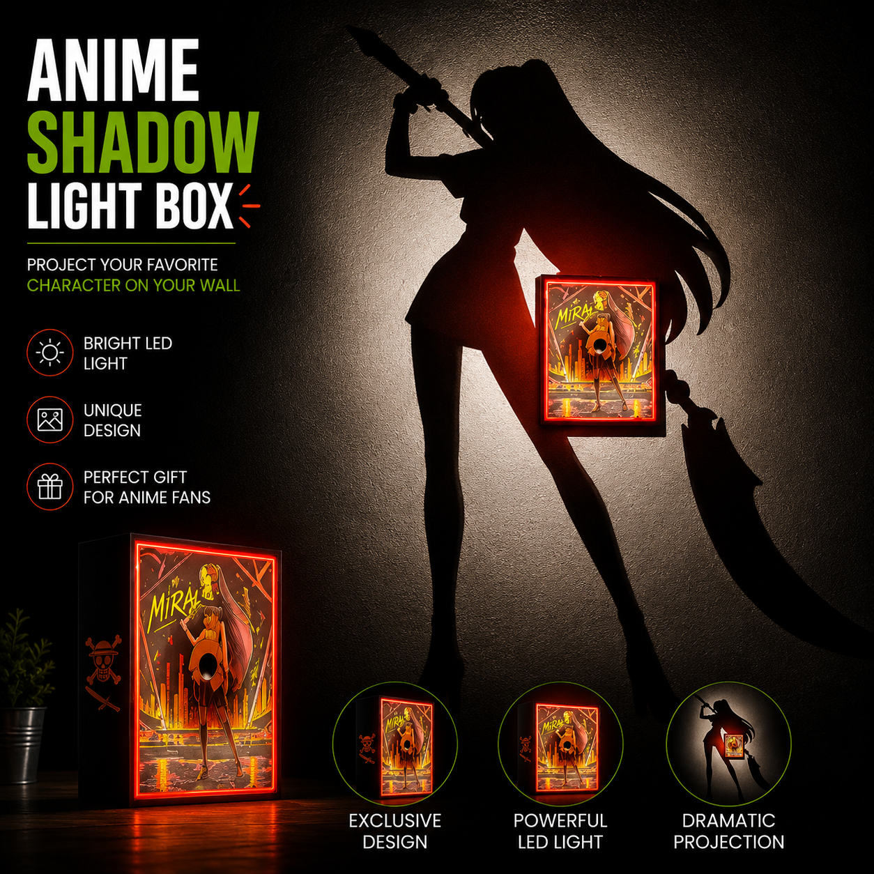 Mira Shadow Light Box LED Lamp | KPop Demon Hunters Inspired Room Decor