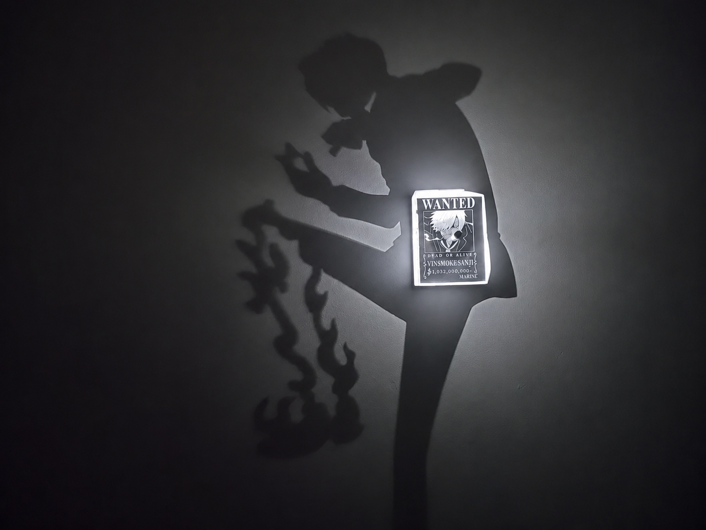 Sanji Shadow Light Box LED Lamp | One Piece Anime Room Decor