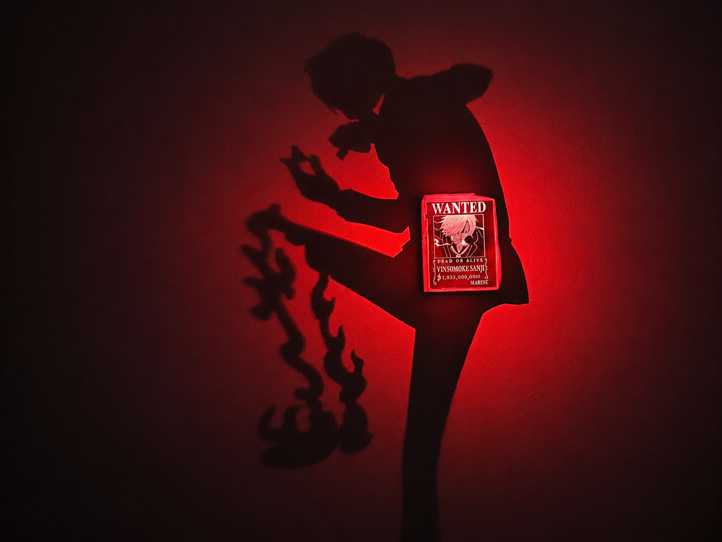 Sanji Shadow Light Box LED Lamp | One Piece Anime Room Decor