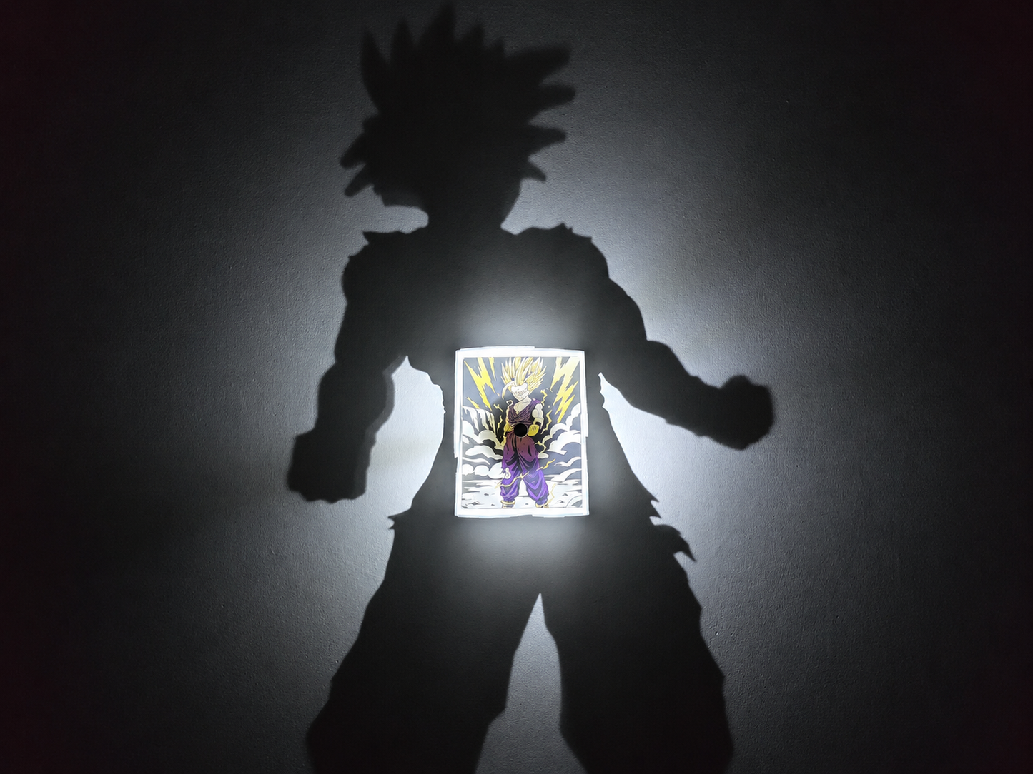 Son Gohan Super Saiyan Shadow Light Box LED Lamp | Dragon Ball Anime Room Decor