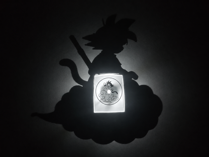 Young Son Goku Nimbus Cloud Shadow Light Box LED Lamp | Dragon Ball Anime Room Decor