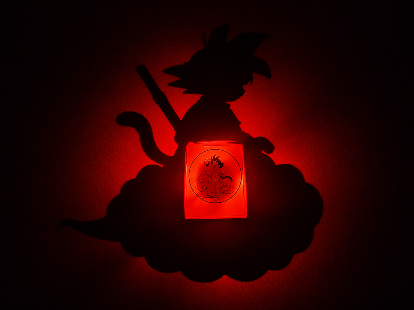 Young Son Goku Nimbus Cloud Shadow Light Box LED Lamp | Dragon Ball Anime Room Decor