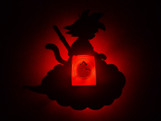 Young Son Goku Nimbus Cloud Shadow Light Box LED Lamp | Dragon Ball Anime Room Decor