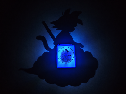 Young Son Goku Nimbus Cloud Shadow Light Box LED Lamp | Dragon Ball Anime Room Decor