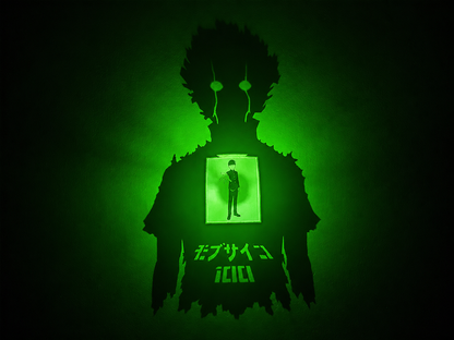 Mob Psycho 100 Shadow Light Box LED Lamp | Anime Decor | Shigeo Kageyama