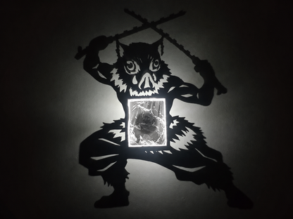 Inosuke Hashibira Shadow Light Box LED Lamp | Demon Slayer Anime Room Decor