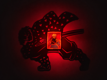 Zenitsu Agatsuma Shadow Light Box LED Lamp | Demon Slayer Anime Decor