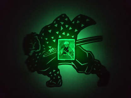Zenitsu Agatsuma Shadow Light Box LED Lamp | Demon Slayer Anime Decor