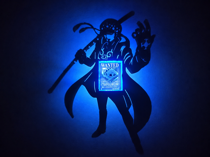 Trafalgar Law Shadow Light Box LED Lamp | One Piece Anime Room Decor