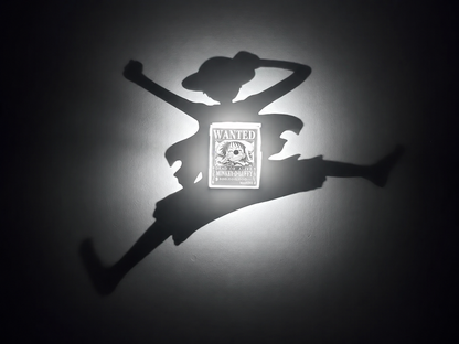 Luffy Wanted Shadow Light Box LED Lamp | One Piece Anime Room Decor