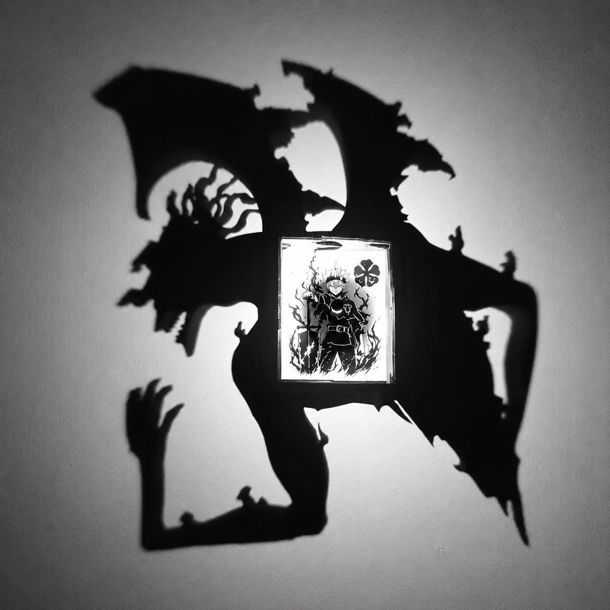 Asta & Liebe Shadow Light Box LED Lamp | Black Clover Anime Decor
