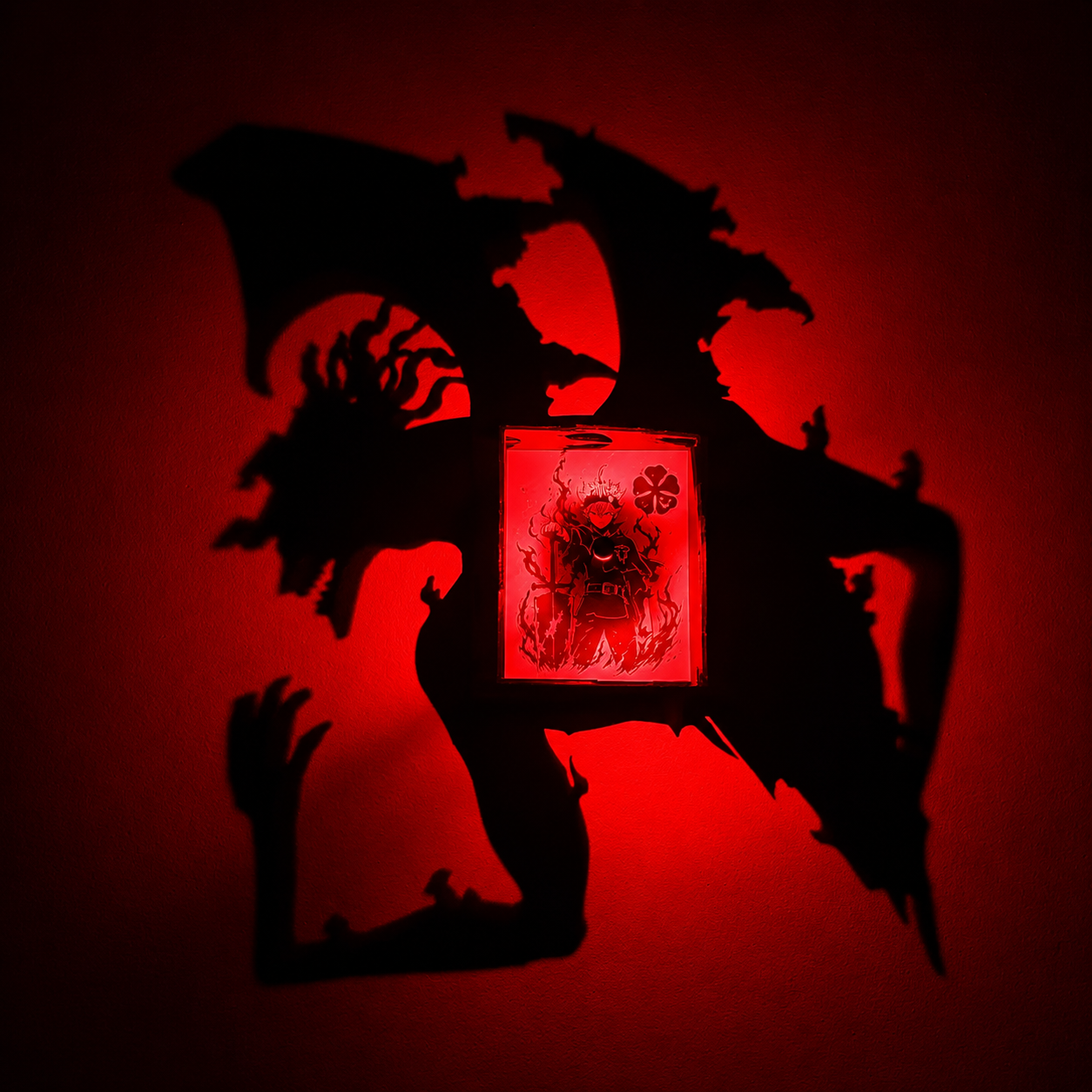 Asta & Liebe Shadow Light Box LED Lamp | Black Clover Anime Decor