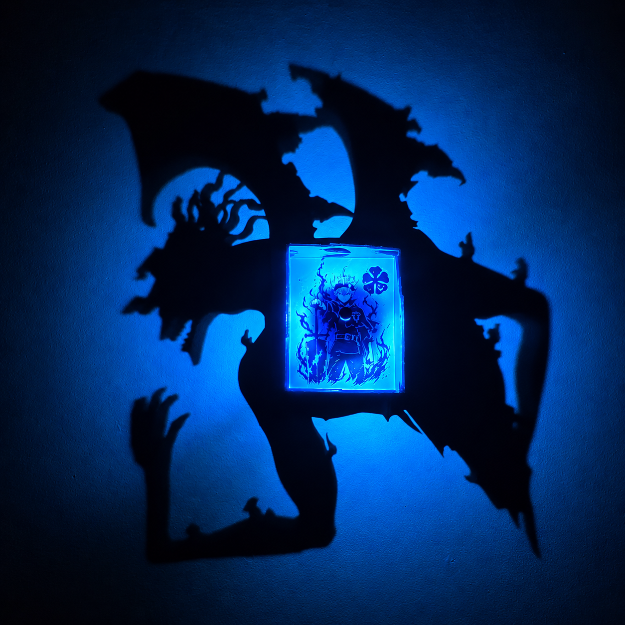 Asta & Liebe Shadow Light Box LED Lamp | Black Clover Anime Decor