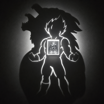 Vegeta Super Saiyan Shadow Light Box LED Lamp | Dragon Ball Anime Room Decor