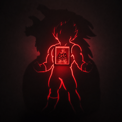 Vegeta Super Saiyan Shadow Light Box LED Lamp | Dragon Ball Anime Room Decor