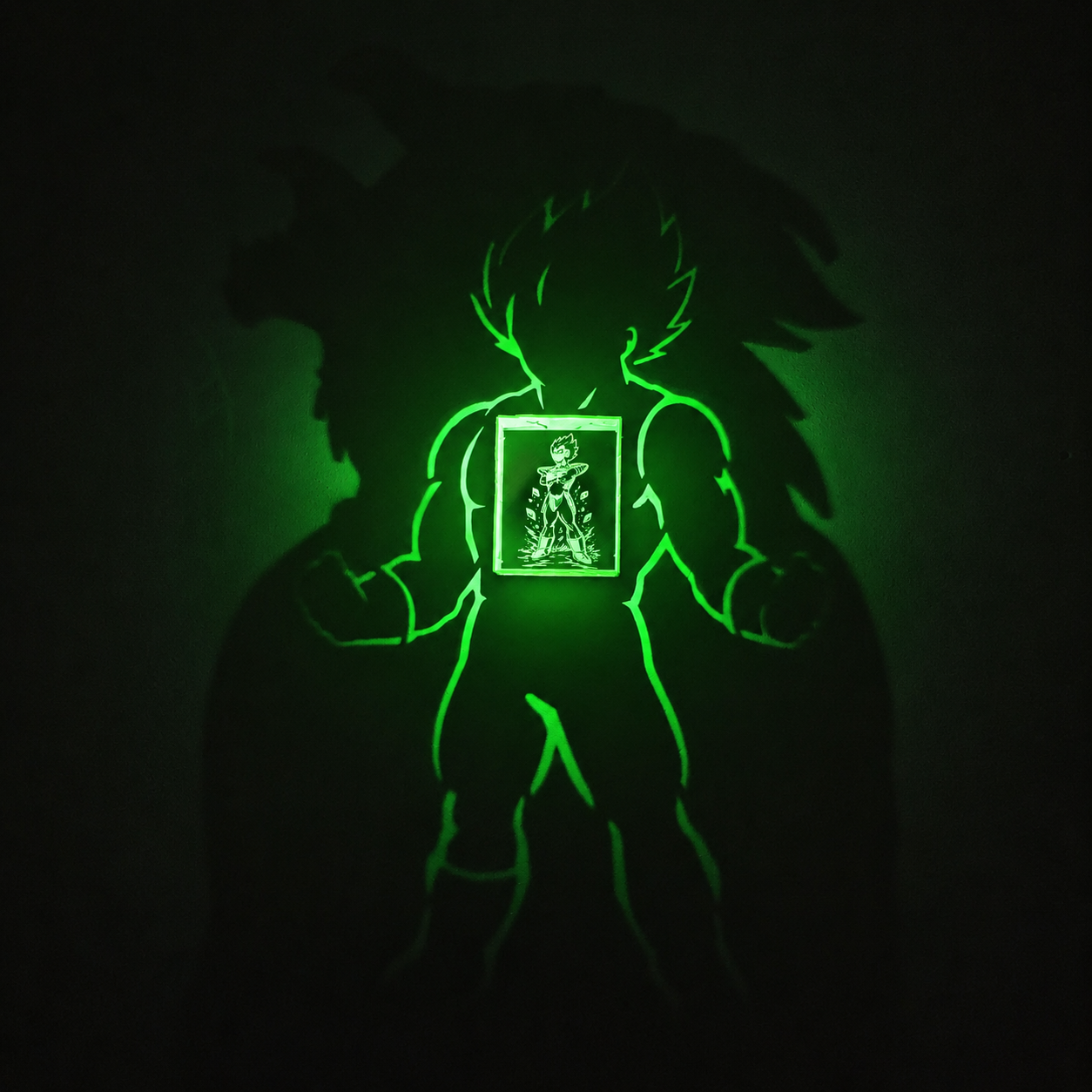 Vegeta Super Saiyan Shadow Light Box LED Lamp | Dragon Ball Anime Room Decor