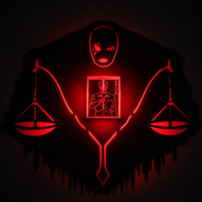 Higuruma & Judgeman Shadow Light Box LED Lamp | Jujutsu Kaisen Anime Decor