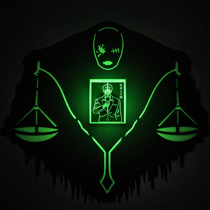 Higuruma & Judgeman Shadow Light Box LED Lamp | Jujutsu Kaisen Anime Decor