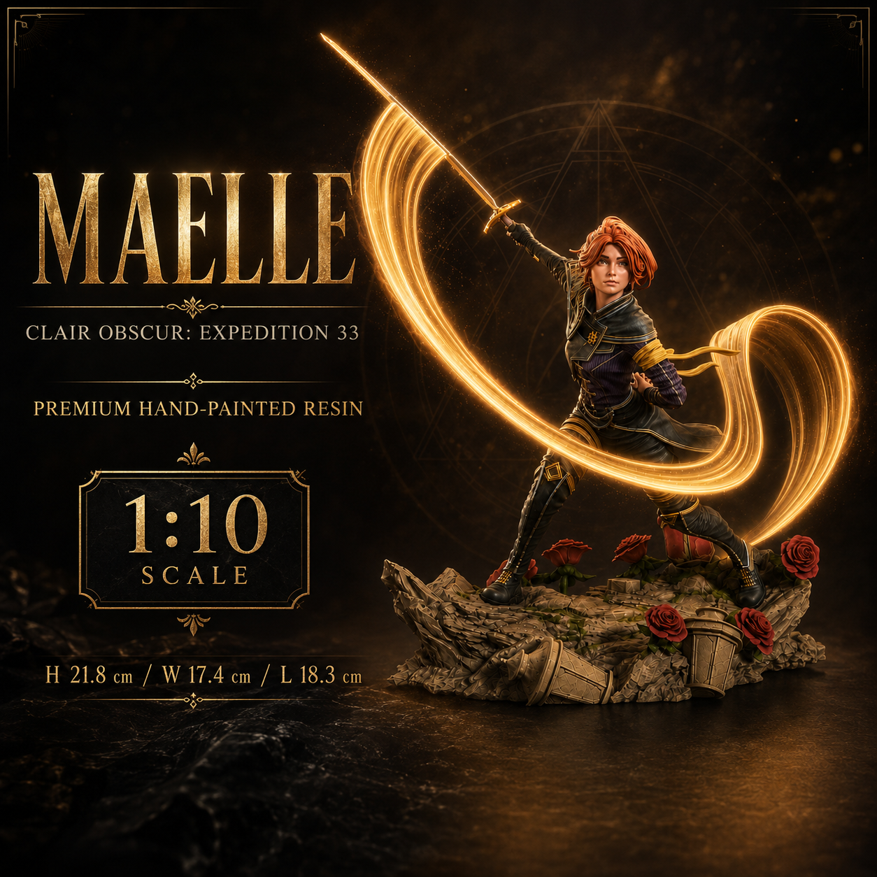 Maelle Clair Obscur Expedition 33 Inspired Resin Statue – Hand Painted 1:10 Scale Figure