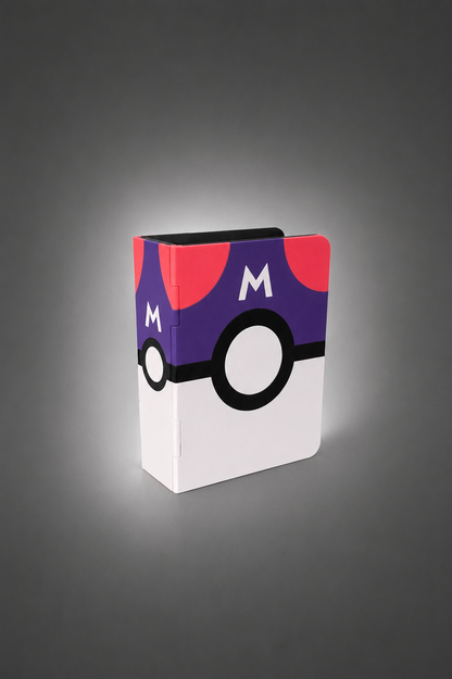 PokéBook Toploader Binder 3x4 Regular | Magnetic Closure Card Album | 6 or 12 Pages | Poké Ball, Master Ball & Team Rocket