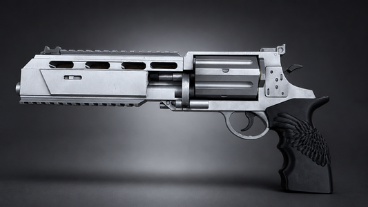 Resident Evil Requiem Revolver Prop Replica – 1:1 Scale Non-Functional Cosplay Display Piece – Hand Painted