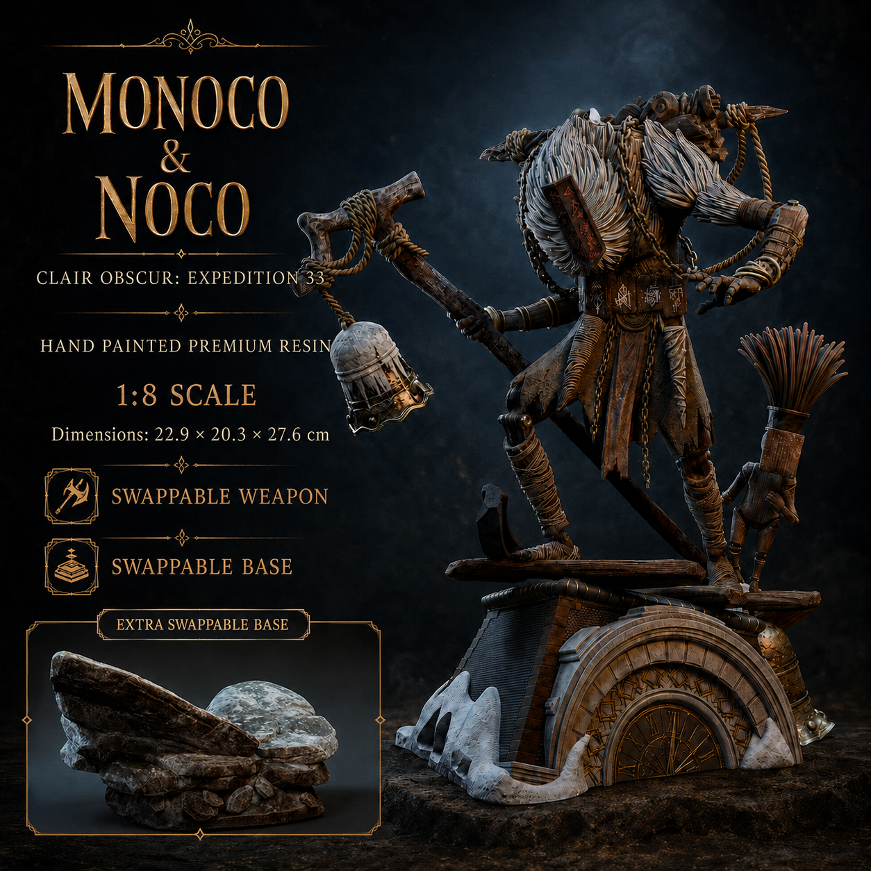 Monoco & Noco Clair Obscur Expedition 33 Resin Statue – Hand Painted 1:8 Scale Figure