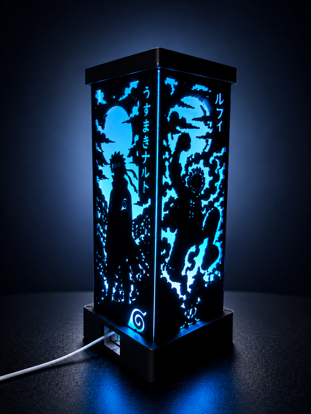 Animeverse RGB LED Shadow Lamp – 4-Sided Anime 3D Printed Lamp