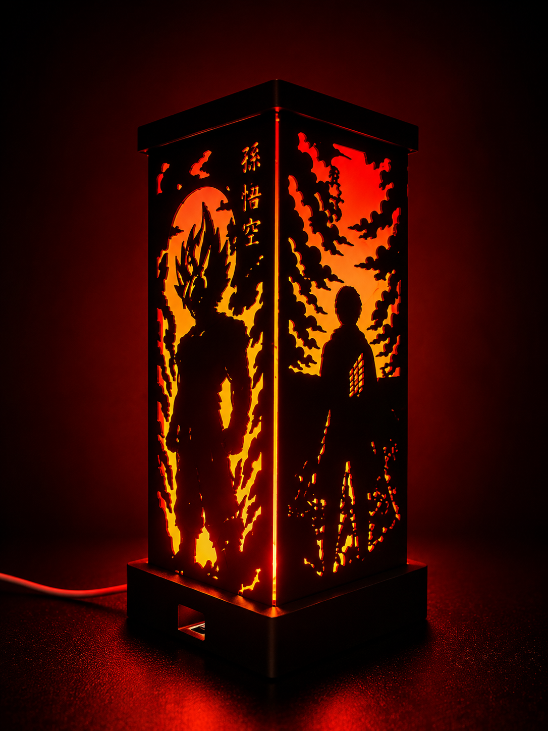 Animeverse RGB LED Shadow Lamp – 4-Sided Anime 3D Printed Lamp