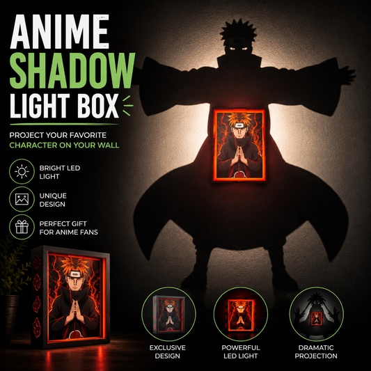 Pain Shadow Light Box LED Lamp | Naruto Anime Room Decor | 3D LED Night Light