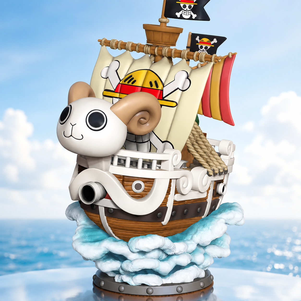Going Merry Chibi Resin Statue – One Piece Inspired Hand Painted Collectible