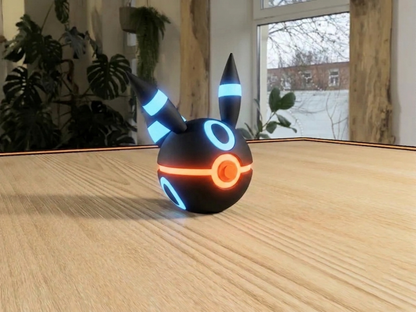 Umbreon Poké Ball Replica | Premium 3D Printed Pokémon Collectible | Handmade Display Figure