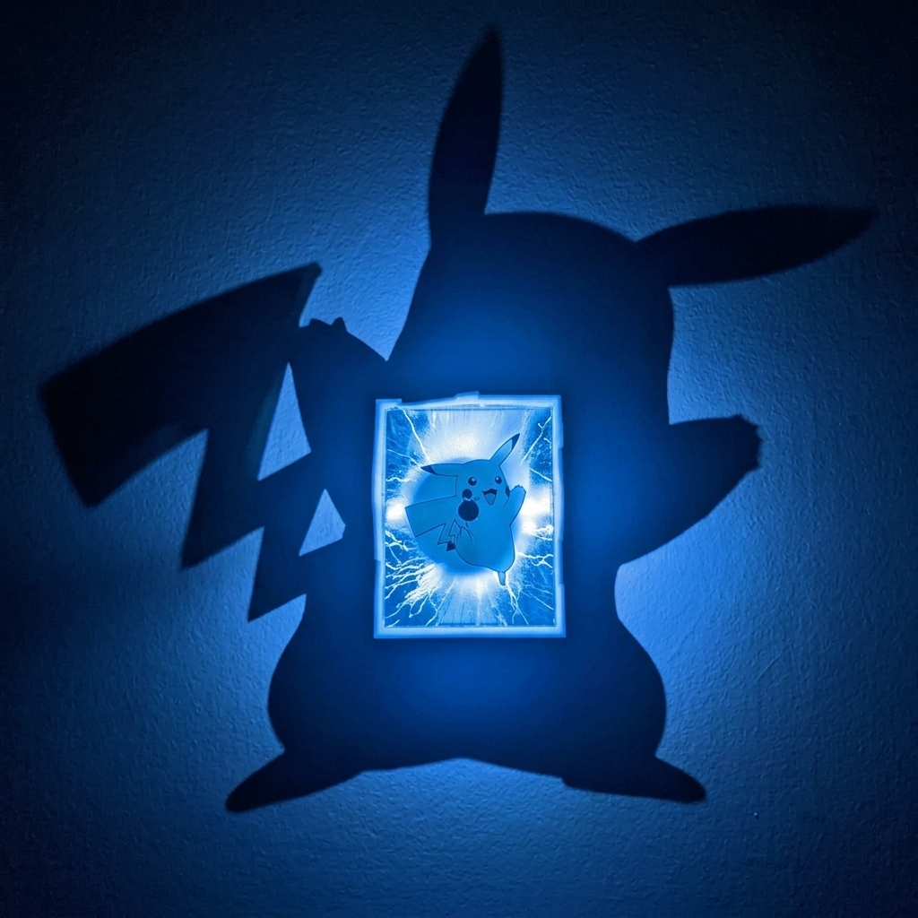 Pikachu Shadow Light Box LED Lamp | Pokémon Anime Room Decor