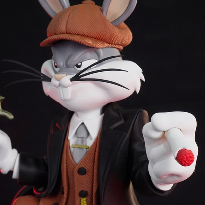 Bugs Bunny Peaky Blinders Statue 50cm | Premium PLA 3D Printed Collectible Figure | Handmade Looney Tunes Gangster Decor